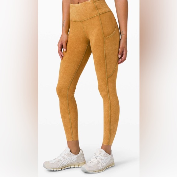 Lululemon”Iced Dye”Ice Wash Spiced Bronze Fast/Free Legging Sz-12/Energy Bra-10 - Picture 8 of 15